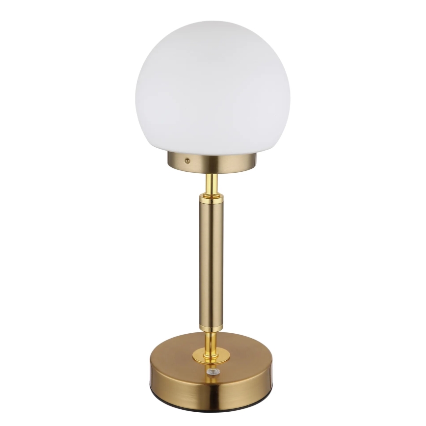 Globo - LED Pritemdoma įkraunama jutiklinė stalinė lempa LED/2,5W/5V 1800mAh 2700/4000/6500K žalvaris
