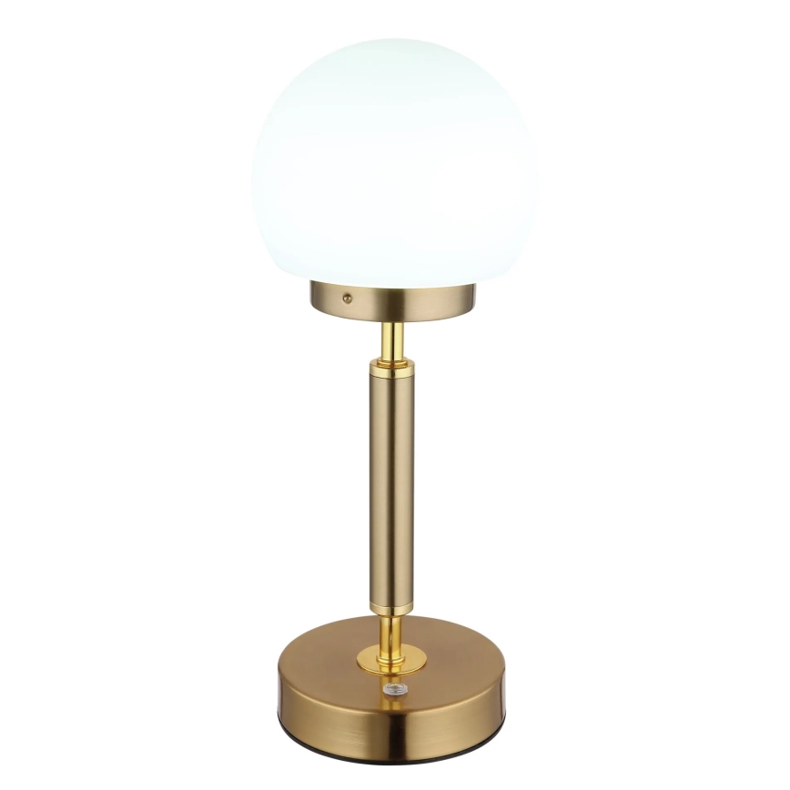 Globo - LED Pritemdoma įkraunama jutiklinė stalinė lempa LED/2,5W/5V 1800mAh 2700/4000/6500K žalvaris