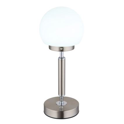 Globo - LED Pritemdoma įkraunama jutiklinė stalinė lempa LED/2,5W/5V 1800mAh 2700/4000/6500K matinis chromas