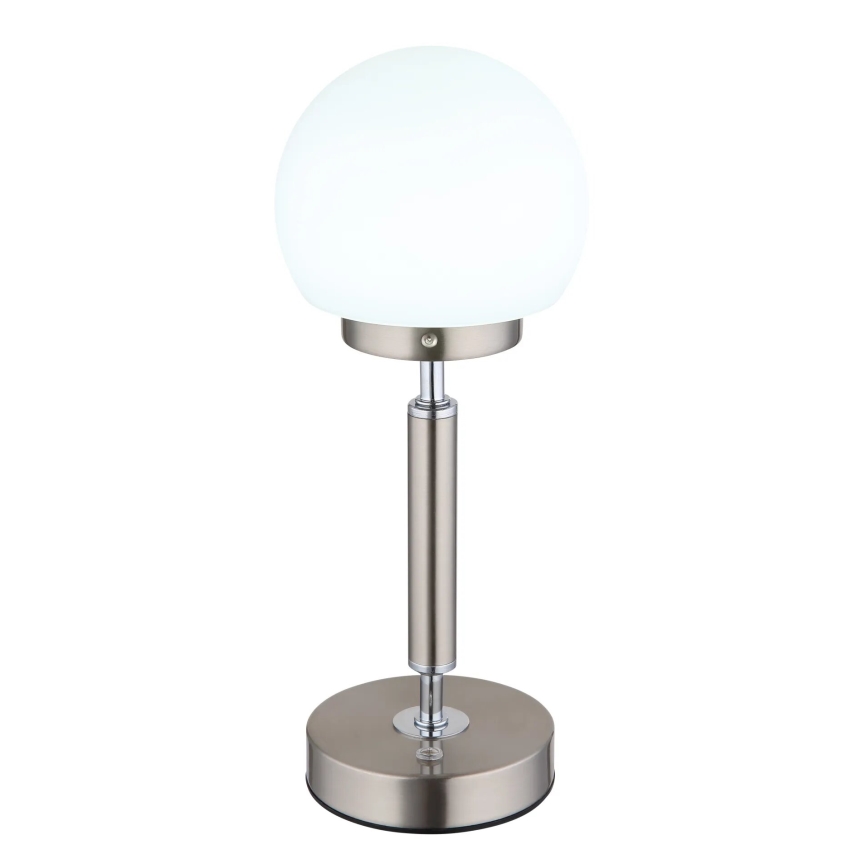 Globo - LED Pritemdoma įkraunama jutiklinė stalinė lempa LED/2,5W/5V 1800mAh 2700/4000/6500K matinis chromas
