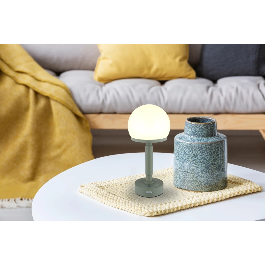 Globo - LED Pritemdoma įkraunama jutiklinė stalinė lempa LED/2,5W/5V 1800mAh 2800K žalia