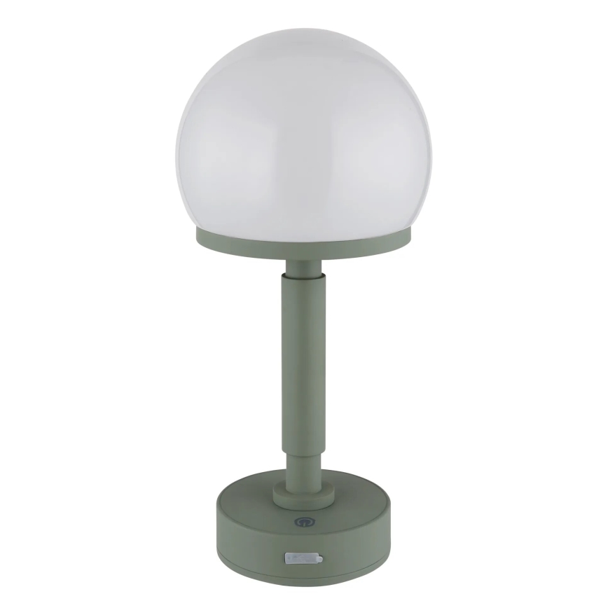 Globo - LED Pritemdoma įkraunama jutiklinė stalinė lempa LED/2,5W/5V 1800mAh 2800K žalia