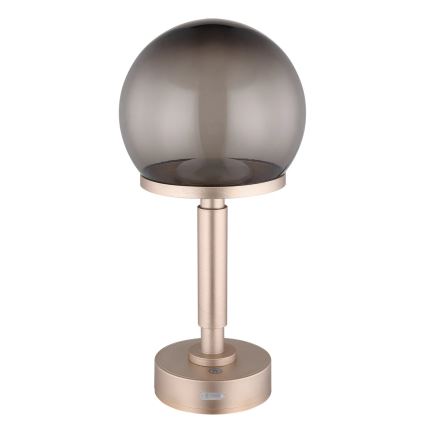 Globo - LED Pritemdoma įkraunama jutiklinė stalinė lempa LED/2,5W/5V 1800mAh 2700/4000/6500K Rožinis auksas