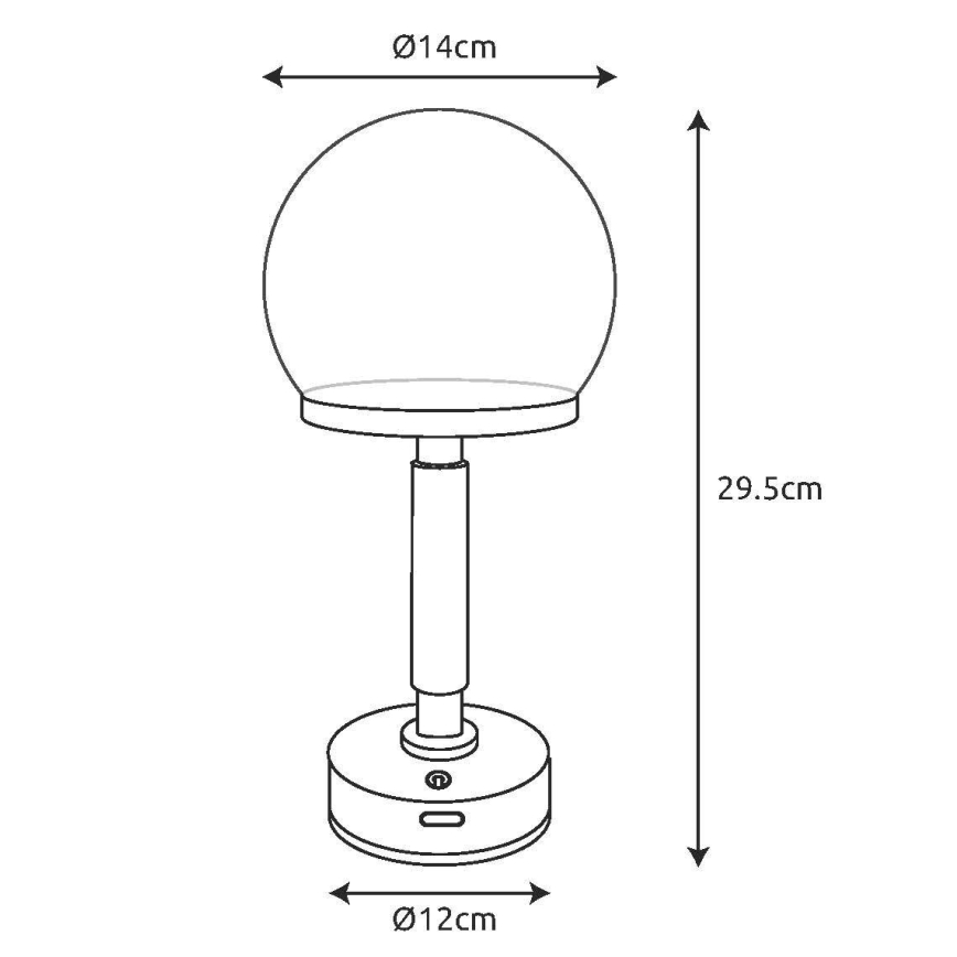 Globo - LED Pritemdoma įkraunama jutiklinė stalinė lempa LED/2,5W/5V 1800mAh 2800K sidabras