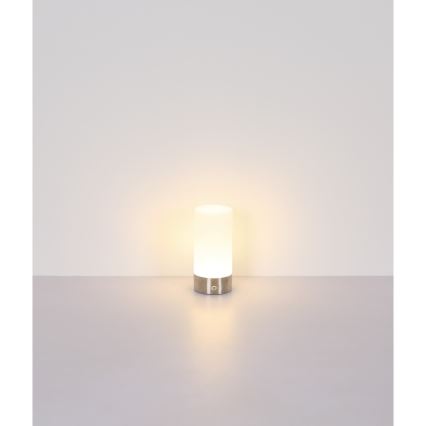 Globo - LED RGBW Pritemdomas jutiklinė lauko Stalinis šviestuvas LED/1,8W/5V 1500 mAh IP44 matinis chromas