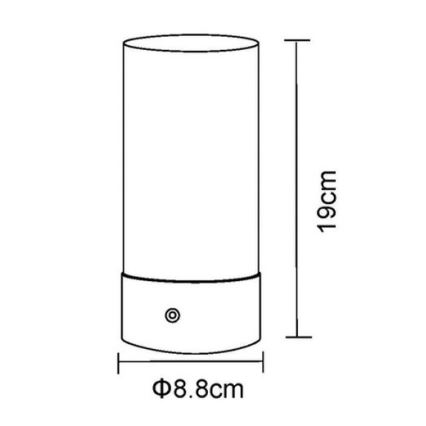 Globo - LED RGBW Pritemdomas jutiklinė lauko Stalinis šviestuvas LED/1,8W/5V 1500 mAh IP44 matinis chromas