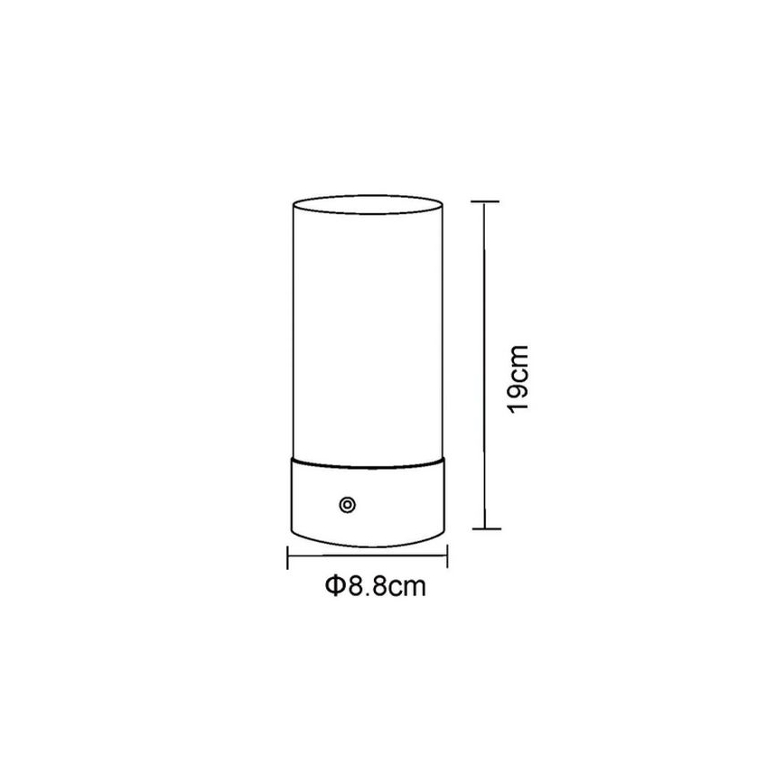 Globo - LED RGBW Pritemdomas jutiklinė lauko Stalinis šviestuvas LED/1,8W/5V 1500 mAh IP44 matinis chromas