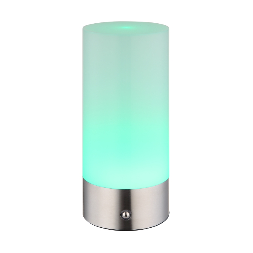 Globo - LED RGBW reguliuojama lietimui jautri lauko stalinė lempa LED/1,8W/5V 1500 mAh IP44 matinio chromo