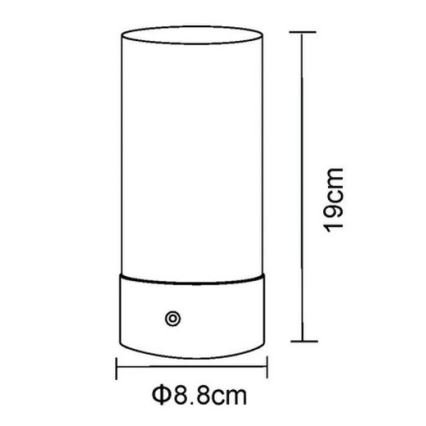 Globo - LED RGBW Pritemdomas jutiklinė lauko Stalinis šviestuvas LED/1,8W/5V 1500 mAh juoda