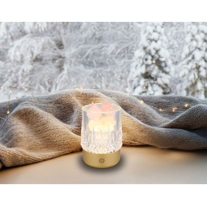 Globo - LED pritemdomas, liečiamas stalinis šviestuvas LED/1W/5V 3000K 1200 mAh auksas