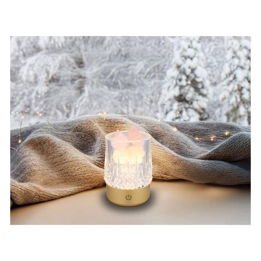 Globo - LED pritemdomas, liečiamas stalinis šviestuvas LED/1W/5V 3000K 1200 mAh auksas