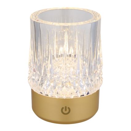 Globo - LED pritemdomas, liečiamas stalinis šviestuvas LED/1W/5V 3000K 1200 mAh auksas