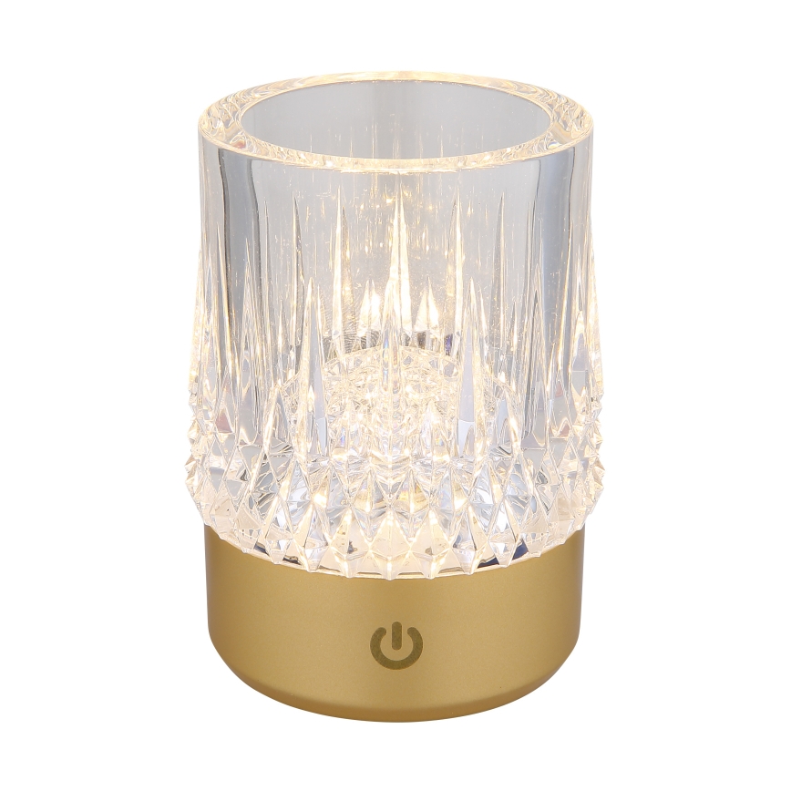 Globo - LED pritemdomas, liečiamas stalinis šviestuvas LED/1W/5V 3000K 1200 mAh auksas