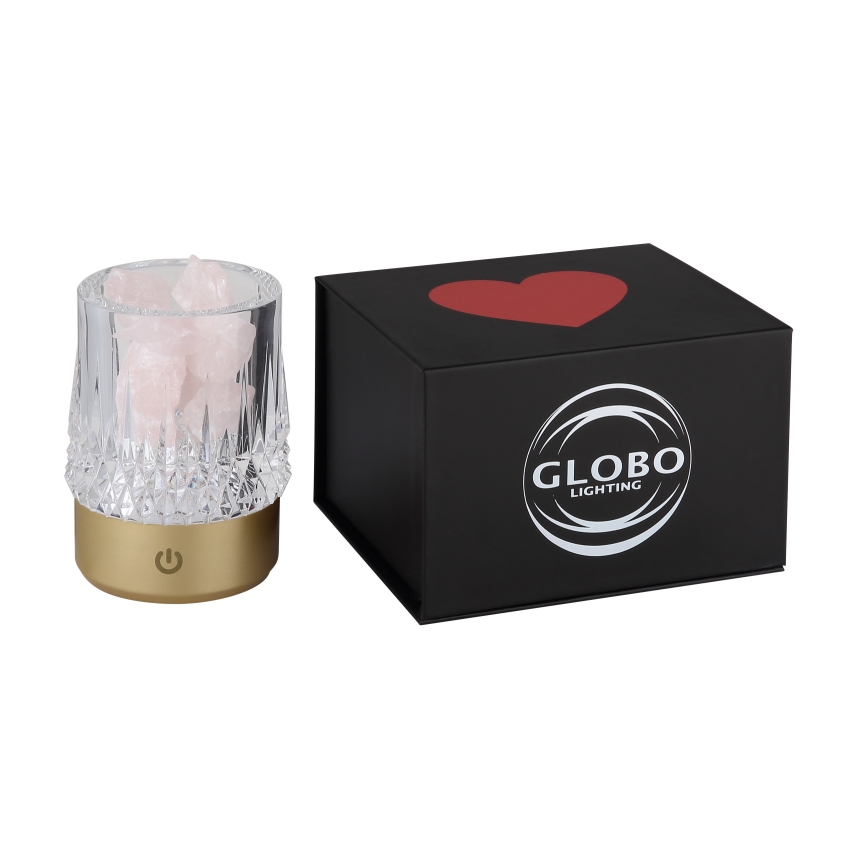 Globo - LED pritemdomas, liečiamas stalinis šviestuvas LED/1W/5V 3000K 1200 mAh auksas