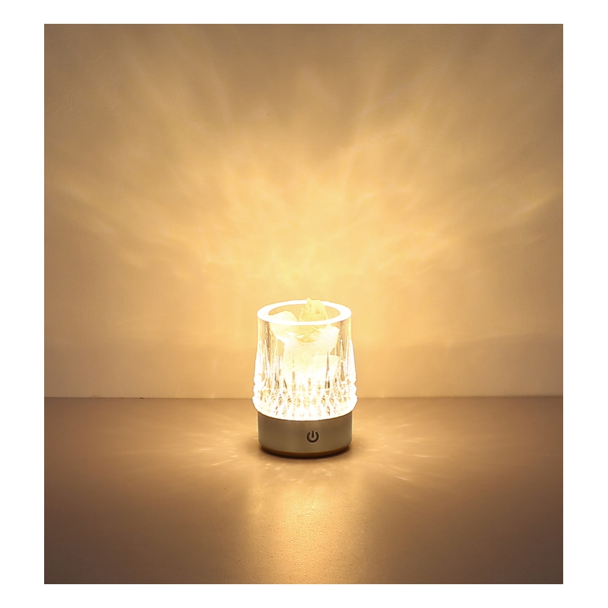 Globo - LED reguliuojama jutiklinė stalinė lempa LED/1W/5V 3000K 1200 mAh sidabrinė