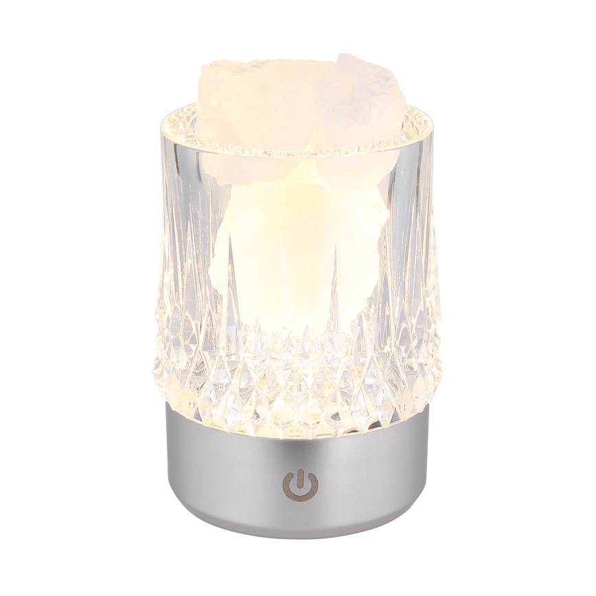 Globo - LED reguliuojama jutiklinė stalinė lempa LED/1W/5V 3000K 1200 mAh sidabrinė