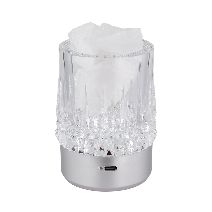 Globo - LED reguliuojama jutiklinė stalinė lempa LED/1W/5V 3000K 1200 mAh sidabrinė