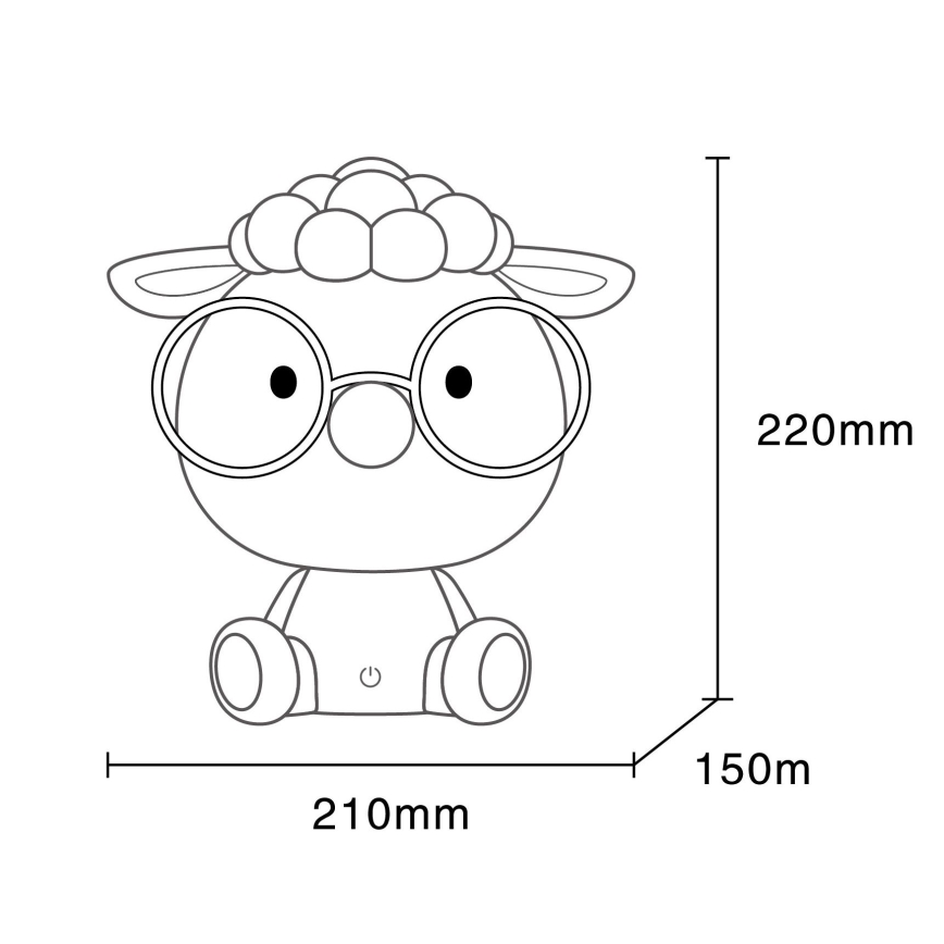 Globo - LED Pritemdomas įkraunamas vaikiškas naktinis maža lempa LED/1W/5V 500 mAh mėlyna