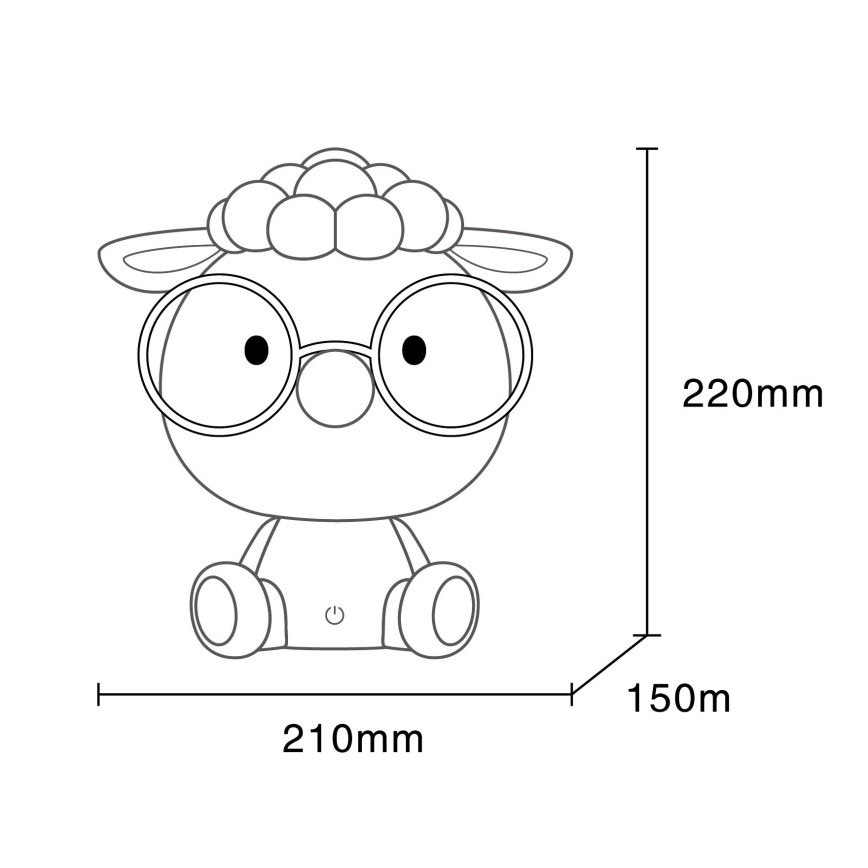 Globo - LED reguliuojama įkraunama vaikų naktinė lempa LED/1W/5V 500 mAh rožinė