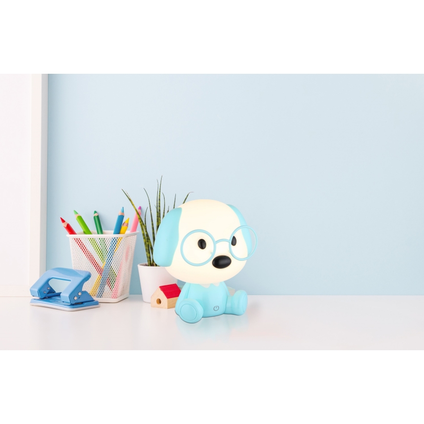 Globo - LED Pritemdomas įkraunamas vaikiškas naktinis maža lempa LED/1W/5V 500 mAh mėlyna