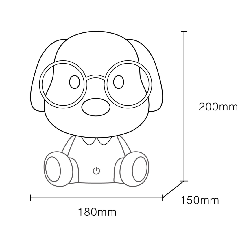 Globo - LED reguliuojama įkraunama vaikų naktinė lempa LED/1W/5V 500 mAh rožinė