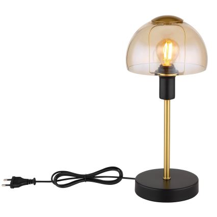 Globo - Stalas jutiklinė lempa 1xE14/25W/230V juoda/auksas