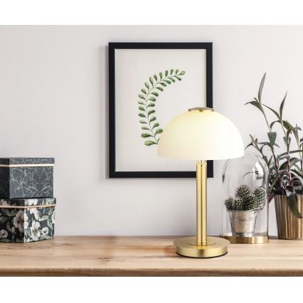 Globo - LED reguliuojama jutiklinė stalinė lempa LED/7W/230V 3000K žalvarinė
