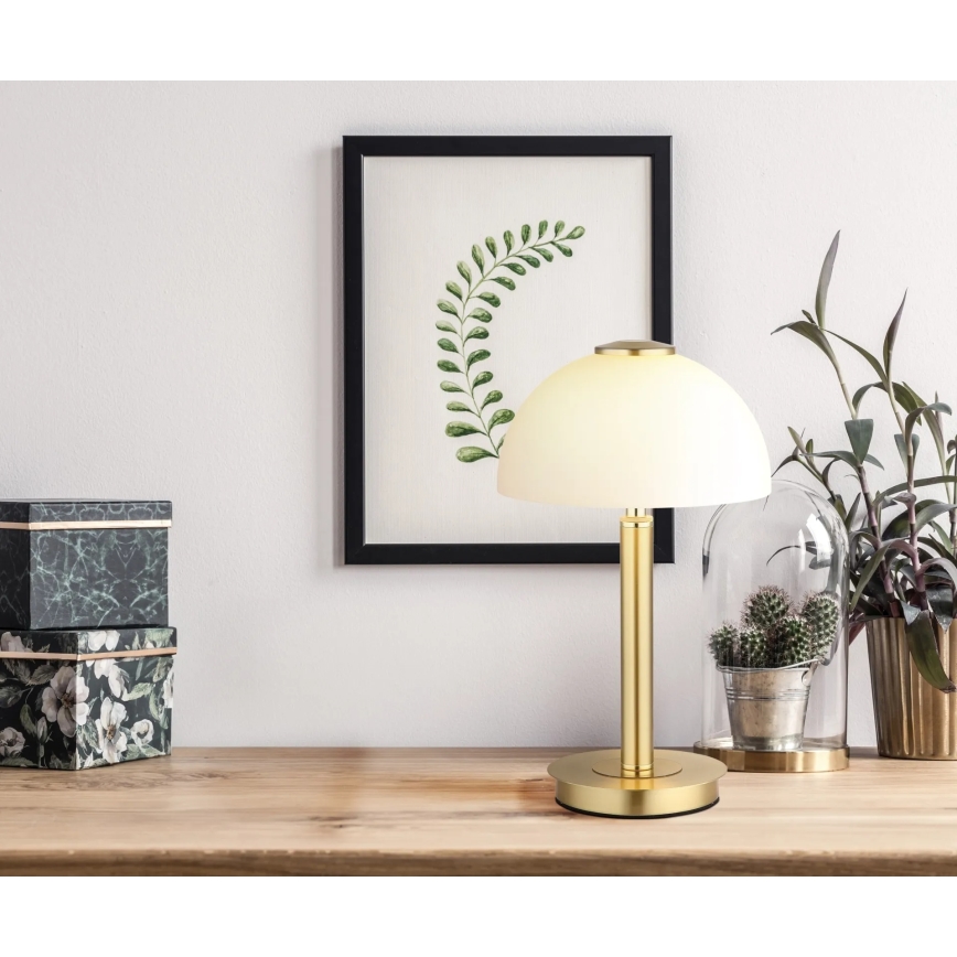 Globo - LED reguliuojama jutiklinė stalinė lempa LED/7W/230V 3000K žalvarinė