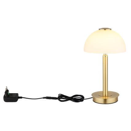 Globo - LED reguliuojama jutiklinė stalinė lempa LED/7W/230V 3000K žalvarinė