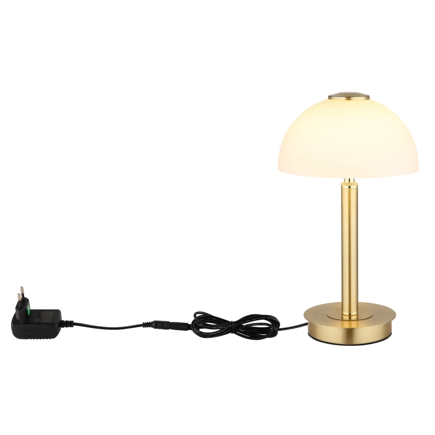 Globo - LED reguliuojama jutiklinė stalinė lempa LED/7W/230V 3000K žalvarinė