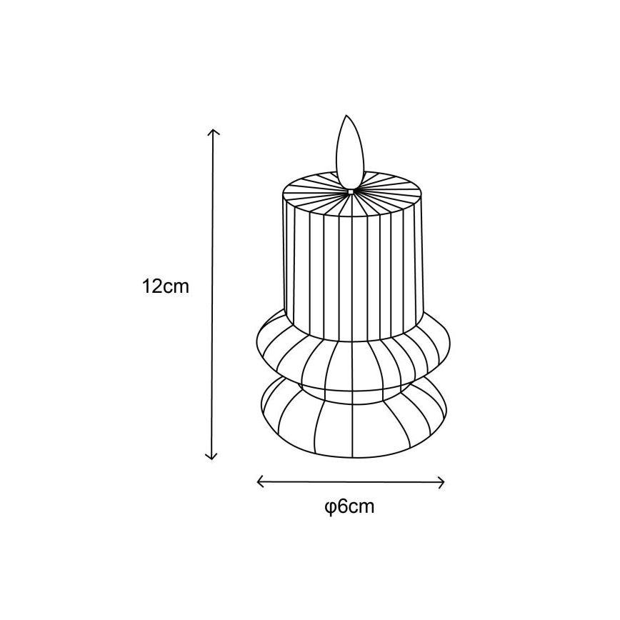 Globo - RINKINYS 2x LED žvakė LED/0,06W/3V 1xCR2032 210 mAh