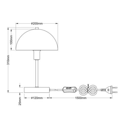 Globo - Stalo lempa 1xE14/40W/230V