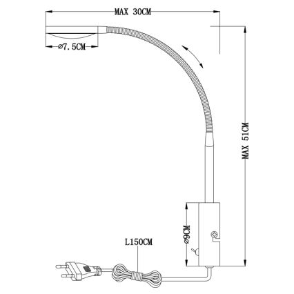 Globo - LED sieninis šviestuvas LED/6W/230V