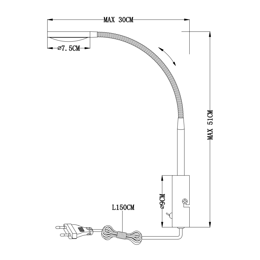Globo - LED sieninis šviestuvas LED/6W/230V