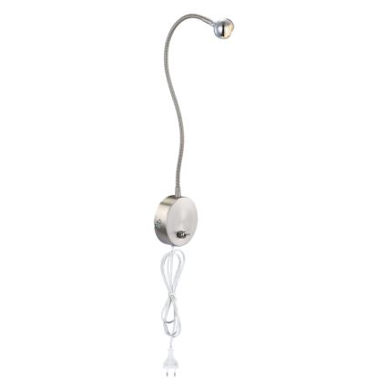 Globo - LED Lankstus maža lempa LED/3W/230V blizgus chromas