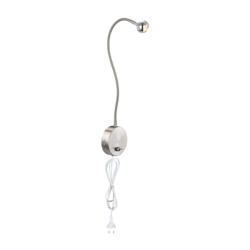 Globo - LED Lankstus maža lempa LED/3W/230V blizgus chromas