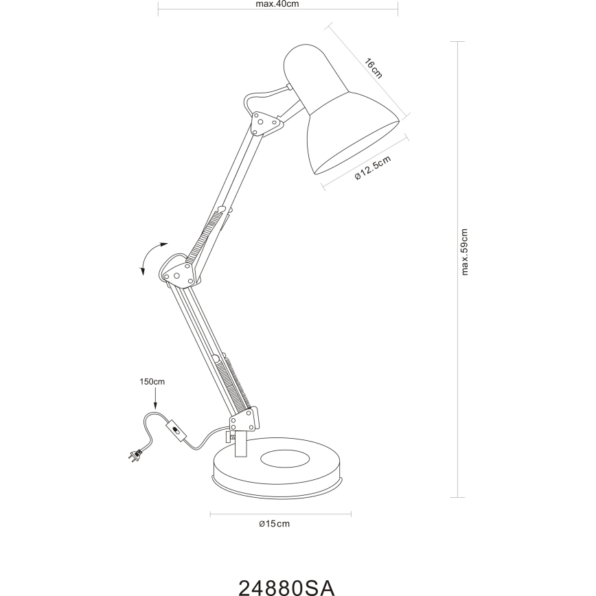 Globo - Stalinis šviestuvas 1xE27/40W/230V