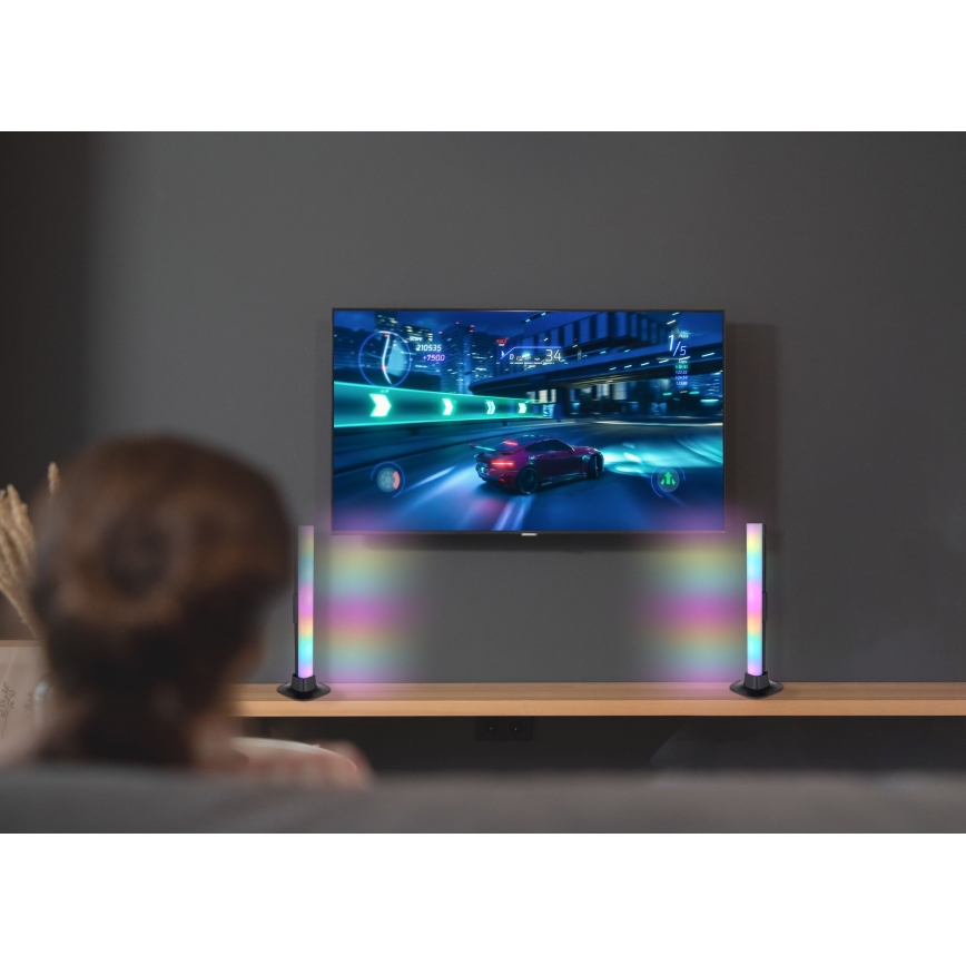 Globo RGB- KOMPLEKTAS 2x LED RGB Pritemdomas stalinis šviestuvas 2in1 LED/2W/5V USB Wi-Fi Tuya