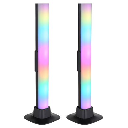 Globo RGB- KOMPLEKTAS 2x LED RGB Pritemdomas stalinis šviestuvas 2in1 LED/2W/5V USB Wi-Fi Tuya