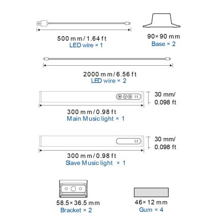 Globo RGB- KOMPLEKTAS 2x LED RGB Pritemdomas stalinis šviestuvas 2in1 LED/2W/5V USB Wi-Fi Tuya