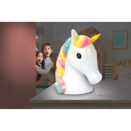 Globo - LED vaikų naktinė lempa LED/1W/230/4,5V 3xAA vienaragis