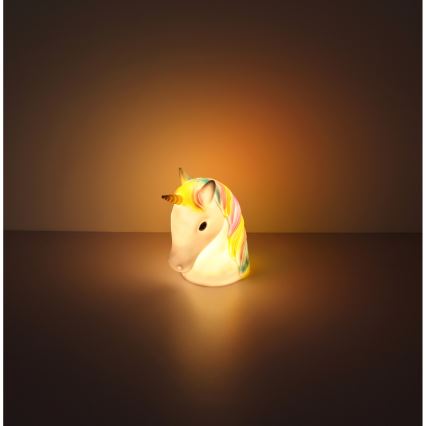Globo - Vaikiškas LED naktinis šviestuvas LED/1W/230/4,5V 3xAA vienaragis
