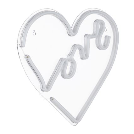 Globo - LED neono sieninė dekoracija LED/3W/USB širdis
