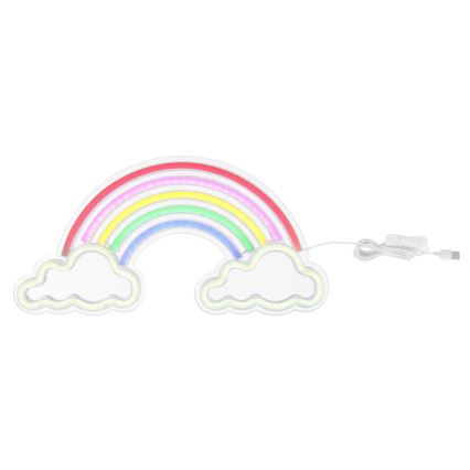Globo - LED Neoninė sienų apdaila LED/3W/USB vaivorykštė