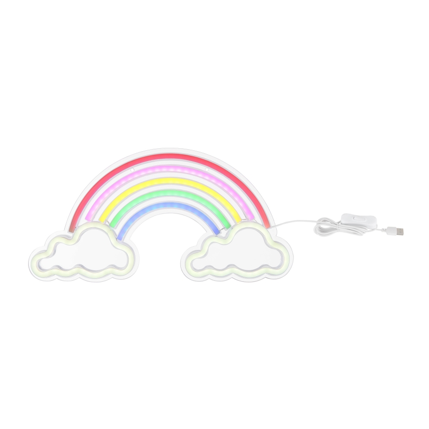 Globo - LED Neoninė sienų apdaila LED/3W/USB vaivorykštė