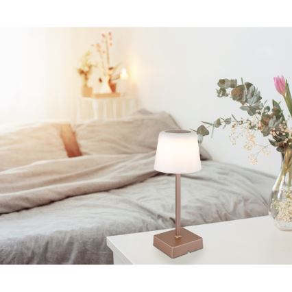Globo - LED pritemdomas, liečiamas stalinis šviestuvas LED/2W/5V 3000/4500/6500K 800 mAh smėlio spalva