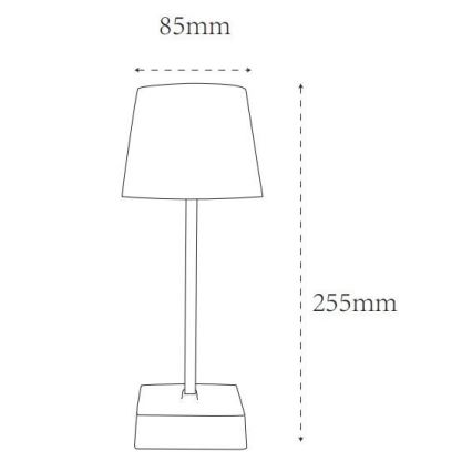 Globo - LED pritemdomas, liečiamas stalinis šviestuvas LED/2W/5V 3000/4500/6500K 800 mAh smėlio spalva