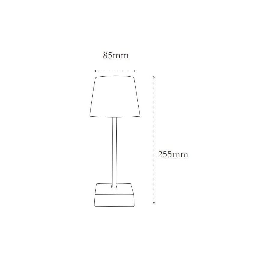 Globo - LED pritemdomas, liečiamas stalinis šviestuvas LED/2W/5V 3000/4500/6500K 800 mAh smėlio spalva