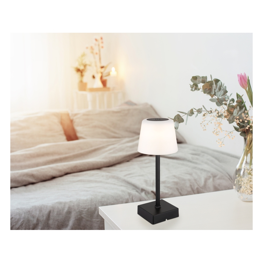 Globo - LED pritemdomas, liečiamas stalinis šviestuvas LED/2W/5V 3000/4500/6500K 800 mAh juoda