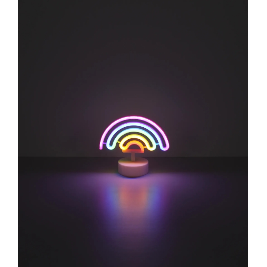 Globo - LED Neoninis stalas dekoracija LED/2W/3xAA vaivorykštė